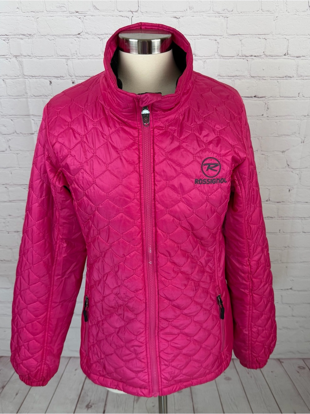 Rossignol Hot Pink Quilted Thinsulate Platinum Zip-Up Jacket Medium